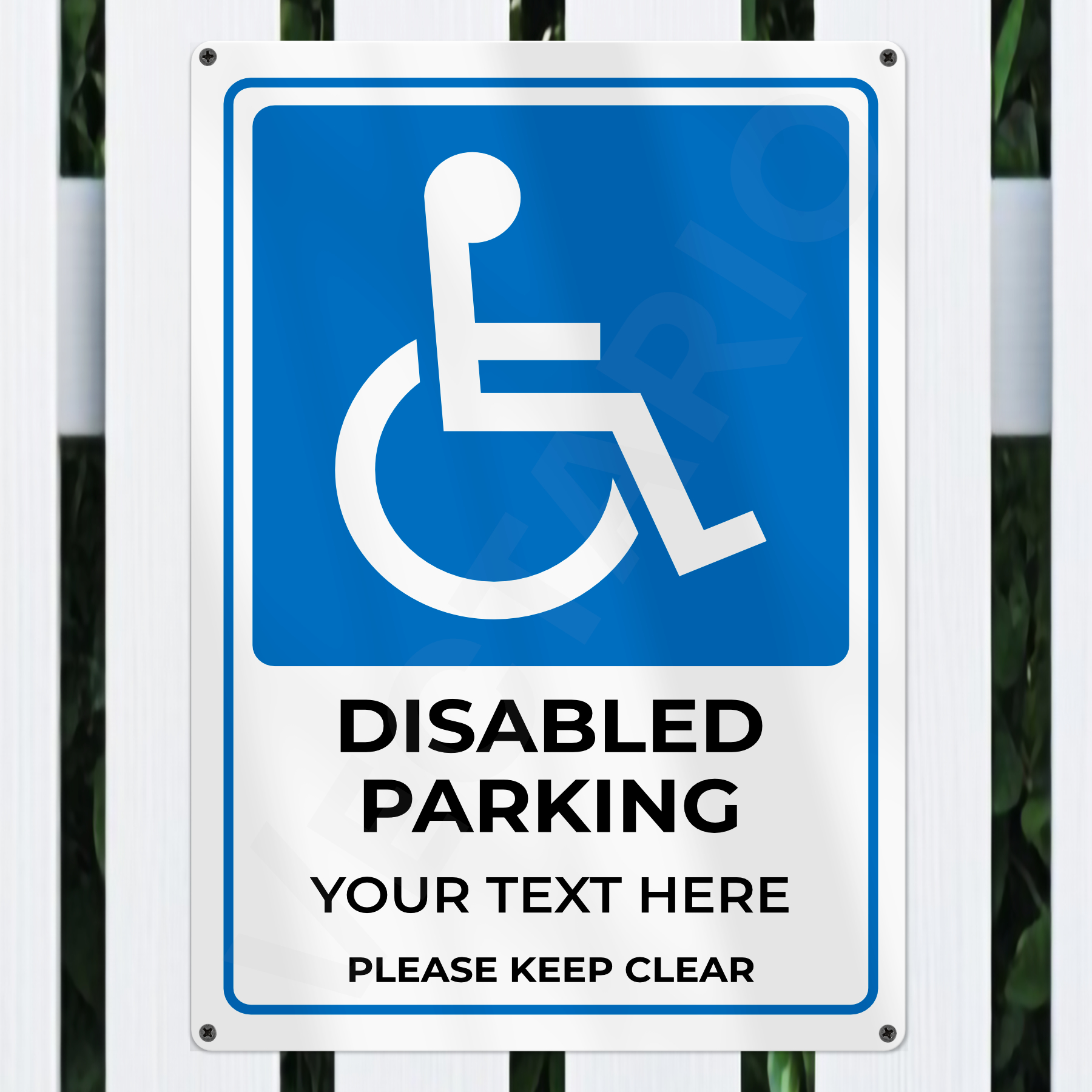 Personalised Disabled Parking Sign Aluminium Parking Sign - Image 2