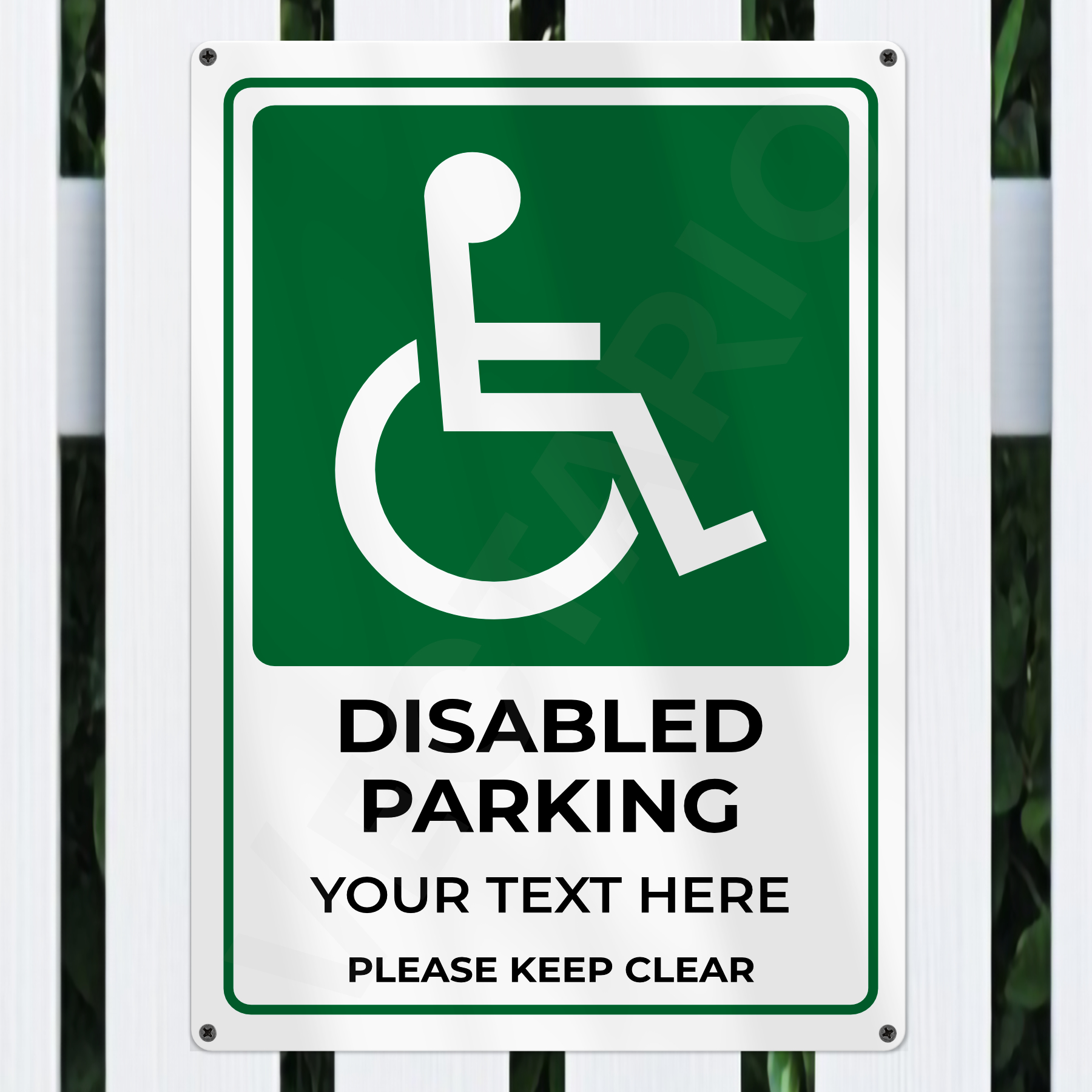 Personalised Disabled Parking Sign Aluminium Parking Sign - Image 4