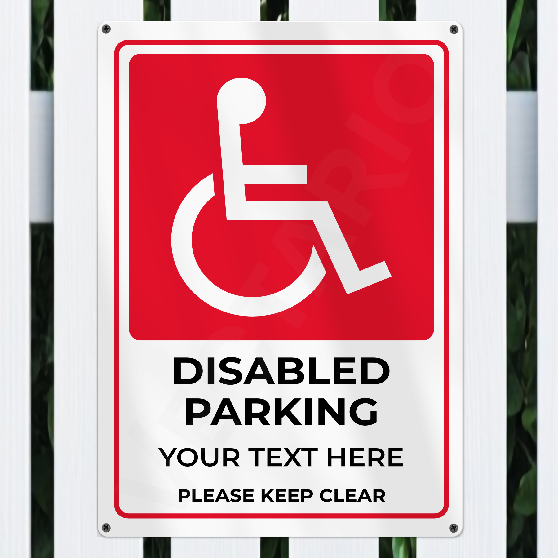 Personalised Disabled Parking Sign Aluminium Parking Sign - Image 3