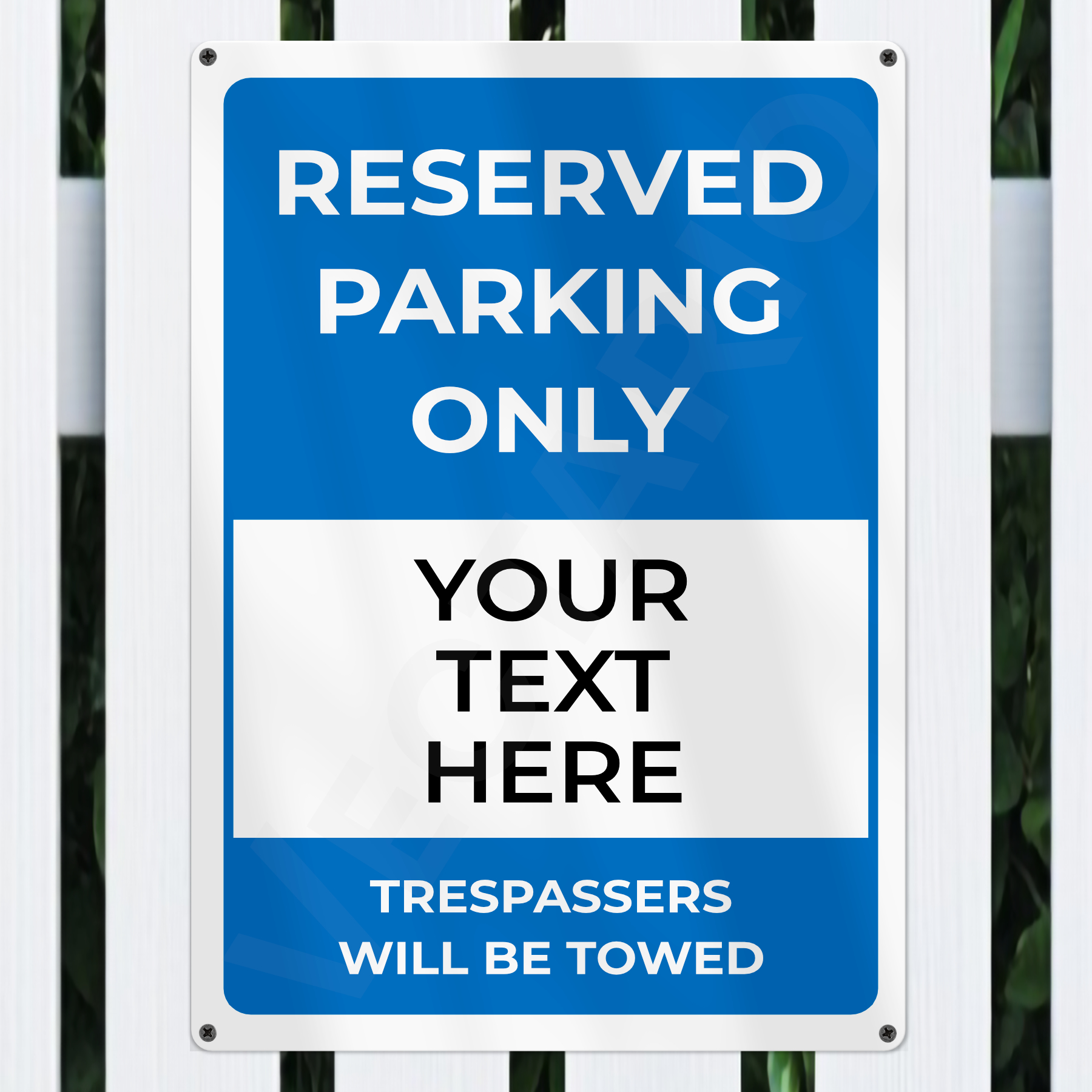 Personalised Trespasser Reserved Parking Sign Aluminium Parking Sign - Image 4