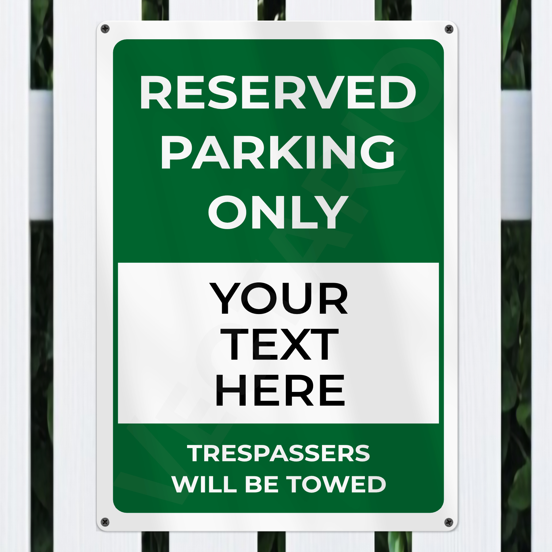 Personalised Trespasser Reserved Parking Sign Aluminium Parking Sign - Image 3