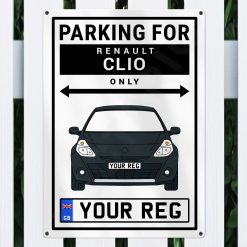 Renault Clio Personalised Aluminium Parking Sign - Image 11