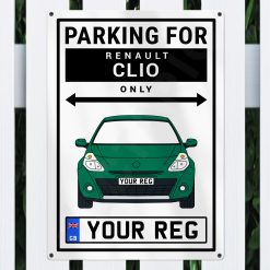 Alternative view of Renault Clio Personalised Aluminium Parking Sign