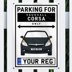 Vauxhall Corsa Personalised Aluminium Parking Sign - Image 4