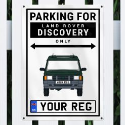 Alternative view of Land Rover Discovery 1 Personalised Aluminium Parking Sign