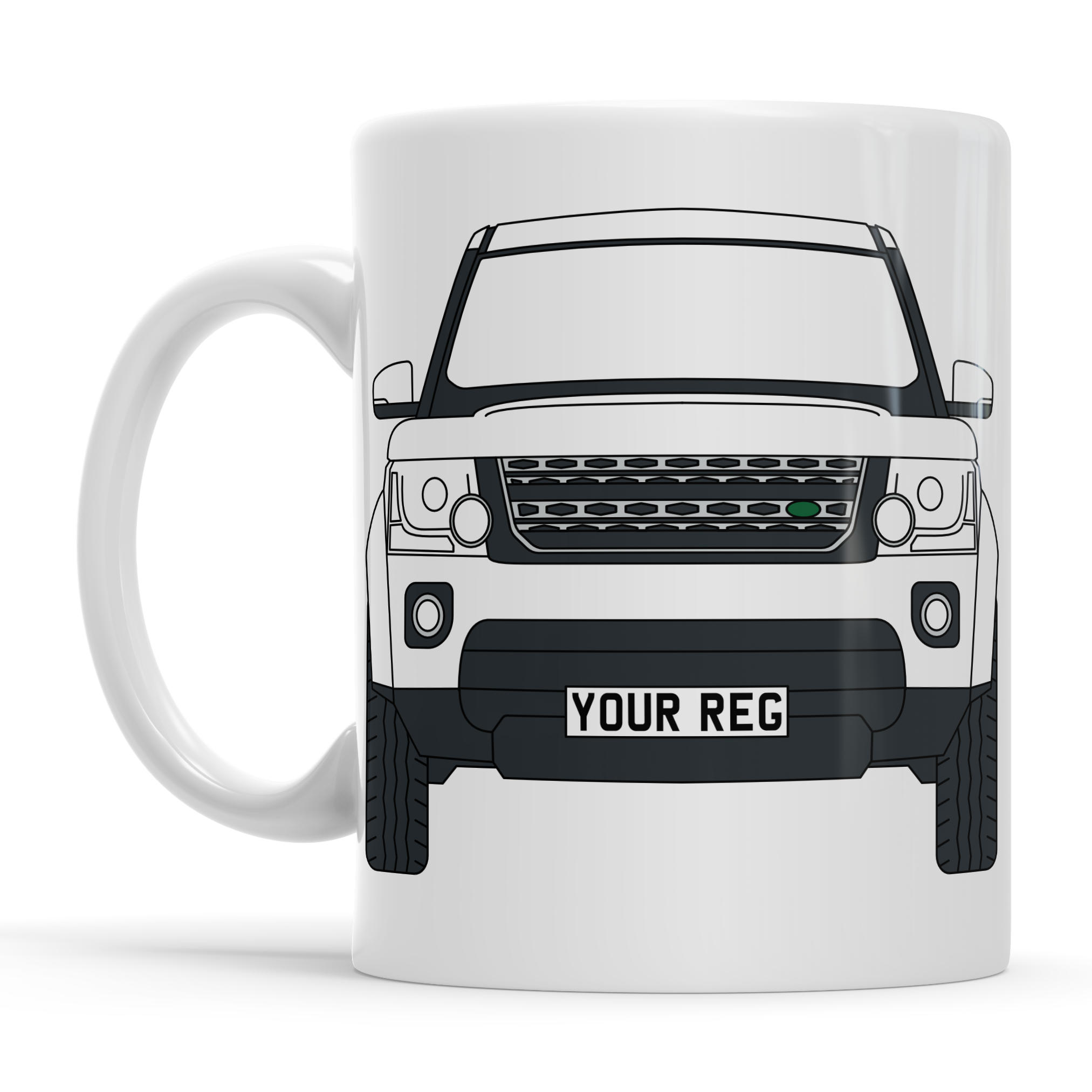 Land Rover Discovery 4 Personalised Ceramic Mug & Coaster Gift Set